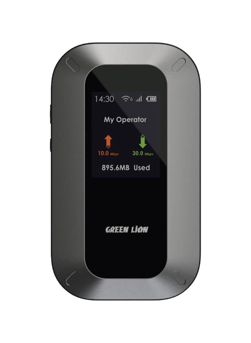 جرين ليون جهاز توجيه Mifi محمول ببطارية 3000 مللي أمبير في الساعة مع سرعة تحميل تصل إلى 50 ميجابت في الثانية وسرعة تنزيل تصل إلى 150 ميجابت في الثانية / ما يصل إلى 10 أجهزة متصلة / تكوين تلقائي / يدعم بطاقة TF بسعة تصل إلى 32 جيجابايت - أسود - Image 1